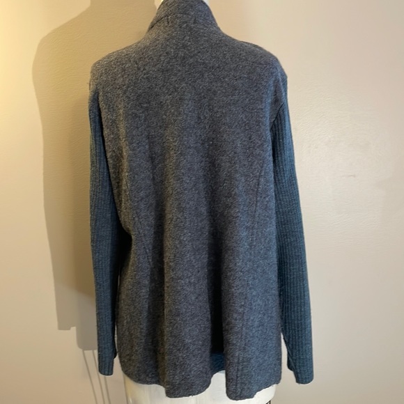 Carole Little wool grey cardigan with zipper - Picture 5 of 8